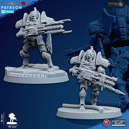 Necro Supreme Guard (2 Units), proxy miniature, squad, 28mm heroic scale unpainted resin