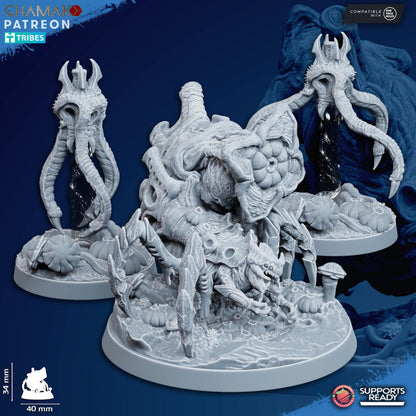 Bio Swarm Sporespitters (3 Units), proxy miniature, squad, 28mm heroic scale unpainted resin, view 5