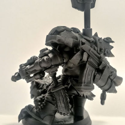 Orks Zargok Da Hogmasta, proxy miniature, 28mm heroic scale unpainted resin, view 9