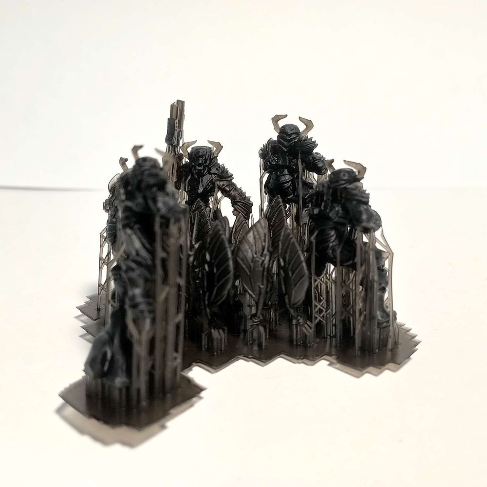 Tuai Mantomorhs Assault Squad, proxy miniature, 28mm heroic scale unpainted resin, view 3