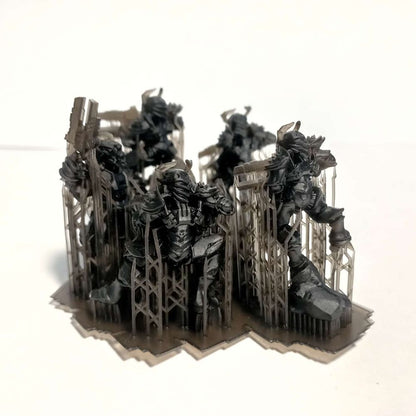 Tuai Mantomorhs Assault Squad, proxy miniature, 28mm heroic scale unpainted resin, view 5