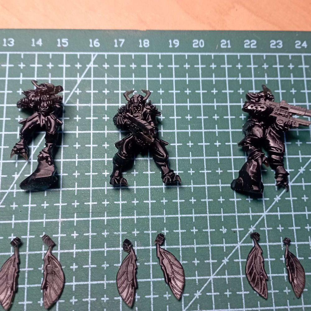 Tuai Mantomorhs Assault Squad, proxy miniature, 28mm heroic scale unpainted resin, view 10