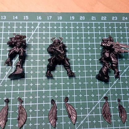 Tuai Mantomorhs Assault Squad, proxy miniature, 28mm heroic scale unpainted resin, view 10