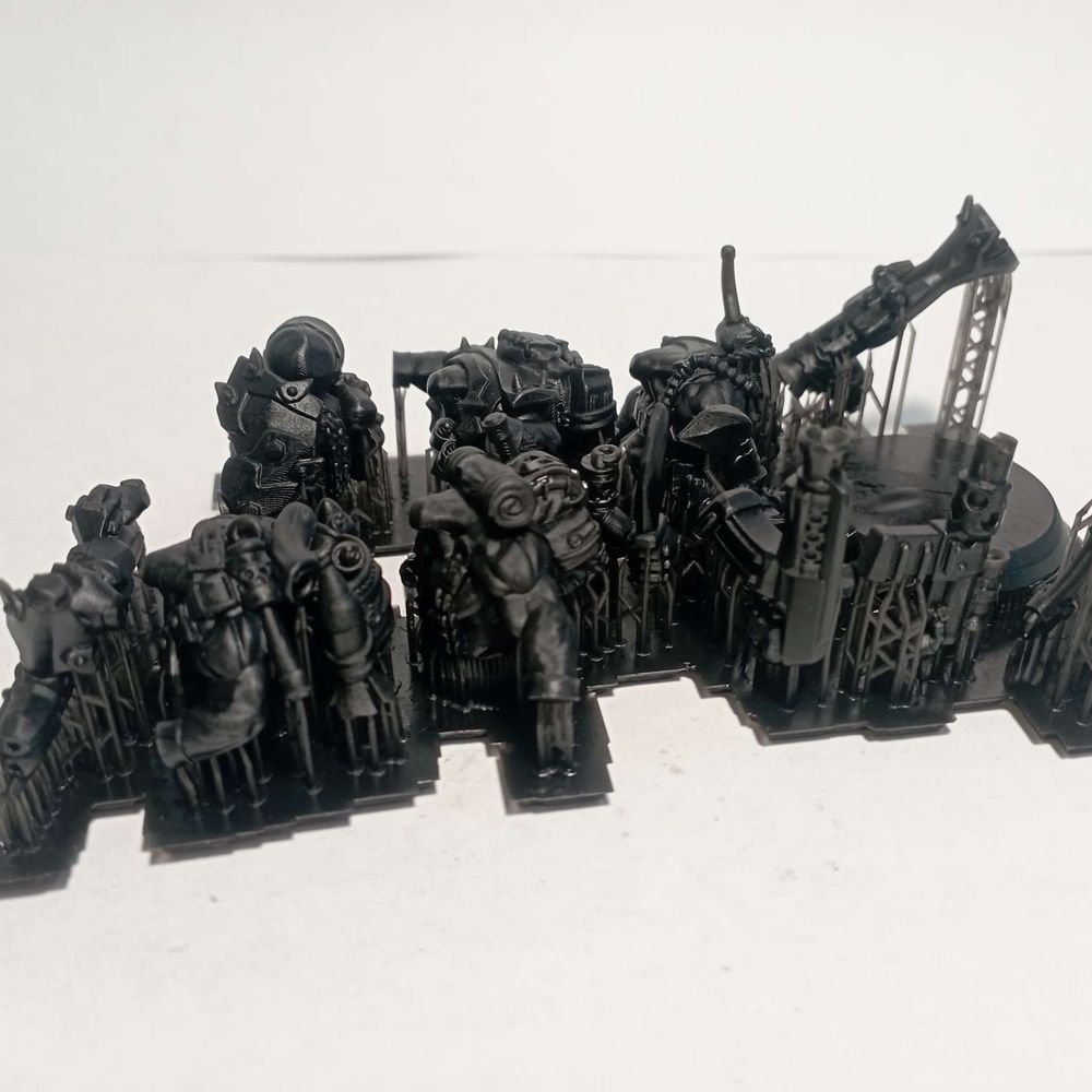 Orks Blak Orks Mob, proxy miniature, squad, 28mm heroic scale unpainted resin, view 8