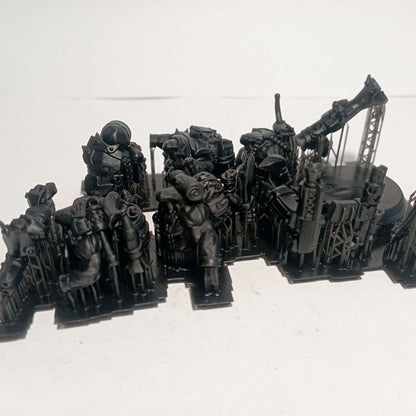 Orks Blak Orks Mob, proxy miniature, squad, 28mm heroic scale unpainted resin, view 8