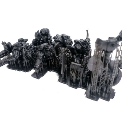 Orks Blak Orks Mob, proxy miniature, squad, 28mm heroic scale unpainted resin, view 9