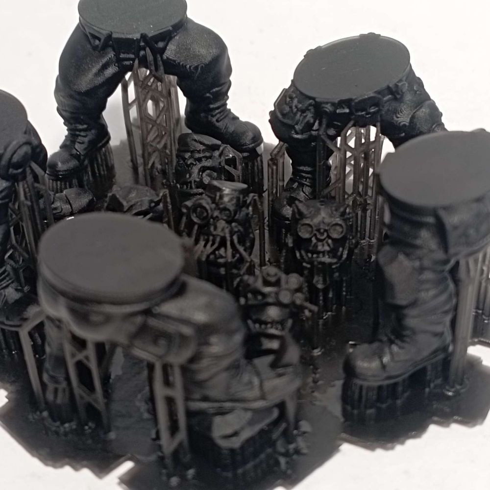 Orks Blak Orks Mob, proxy miniature, squad, 28mm heroic scale unpainted resin, view 10