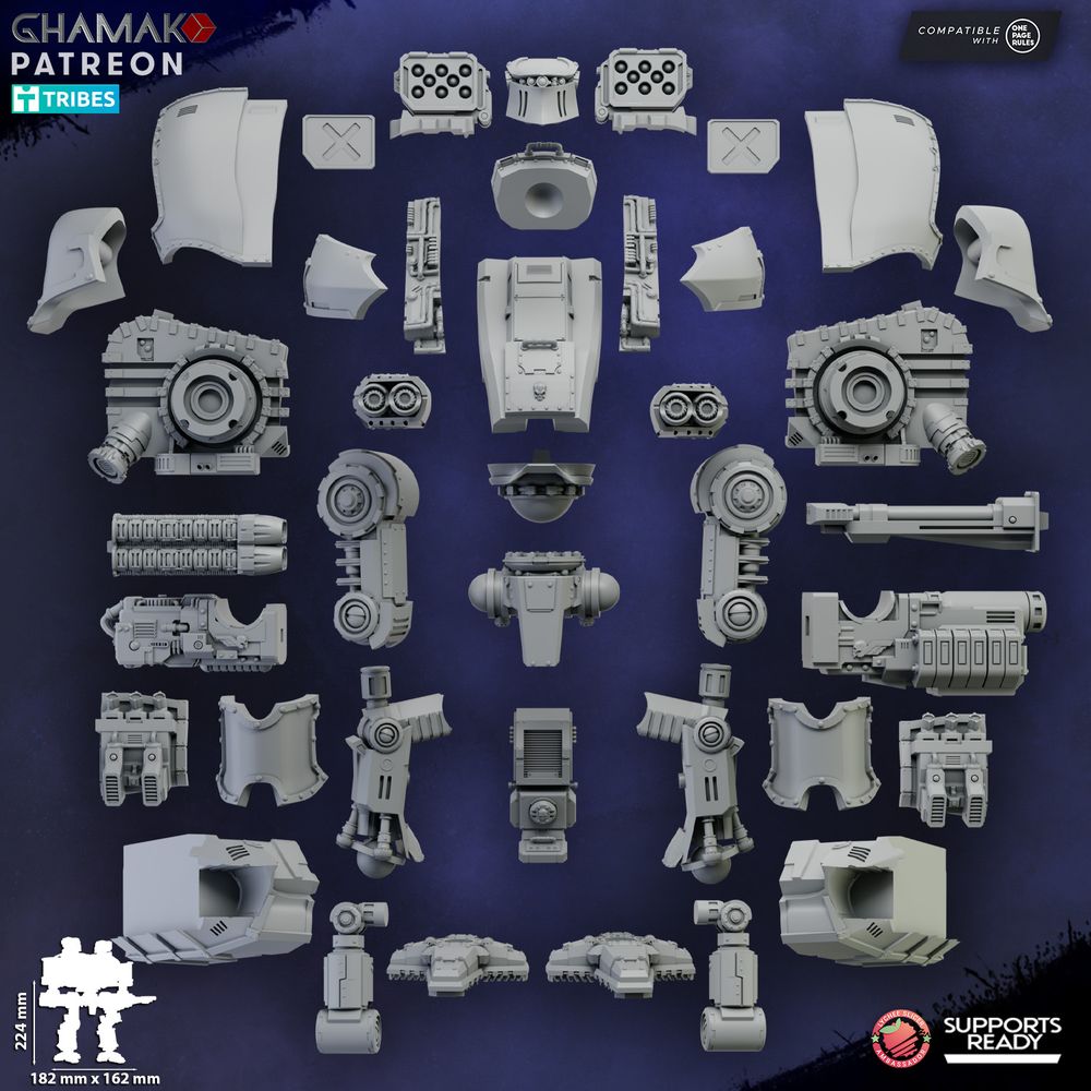Dark Space Knights Conqueror Titan, proxy miniature, walker, 28mm heroic scale unpainted resin, view 5