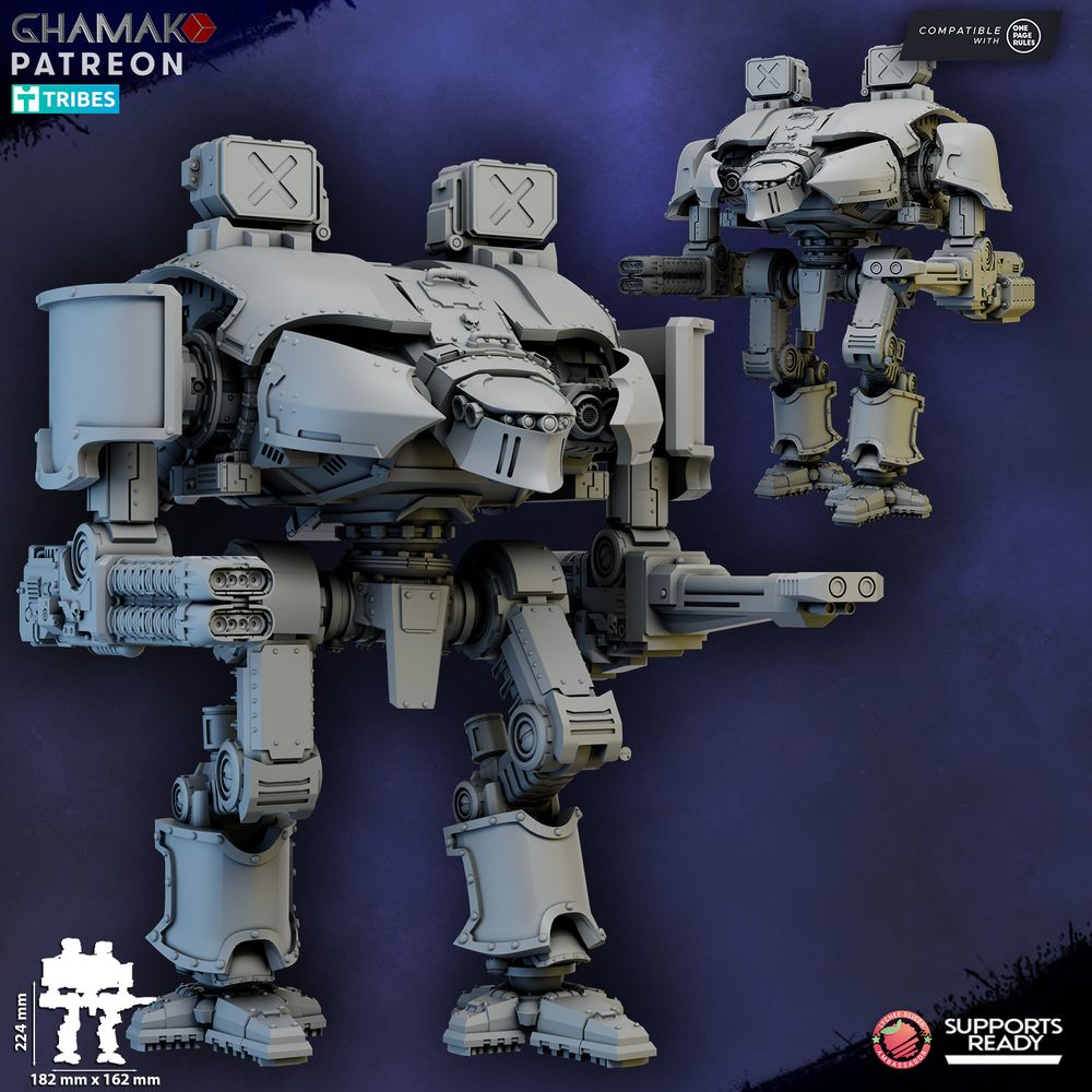 Dark Space Knights Conqueror Titan, proxy miniature, walker, 28mm heroic scale unpainted resin