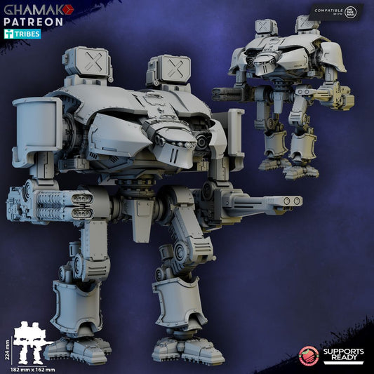 Dark Space Knights Conqueror Titan, proxy miniature, walker, 28mm heroic scale unpainted resin