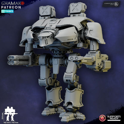 Dark Space Knights Conqueror Titan, proxy miniature, walker, 28mm heroic scale unpainted resin, view 2