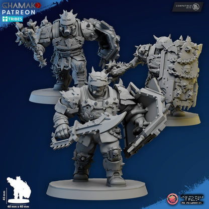 Dark Space Knights Ogroids, proxy miniature, 28mm heroic scale unpainted resin, view 4