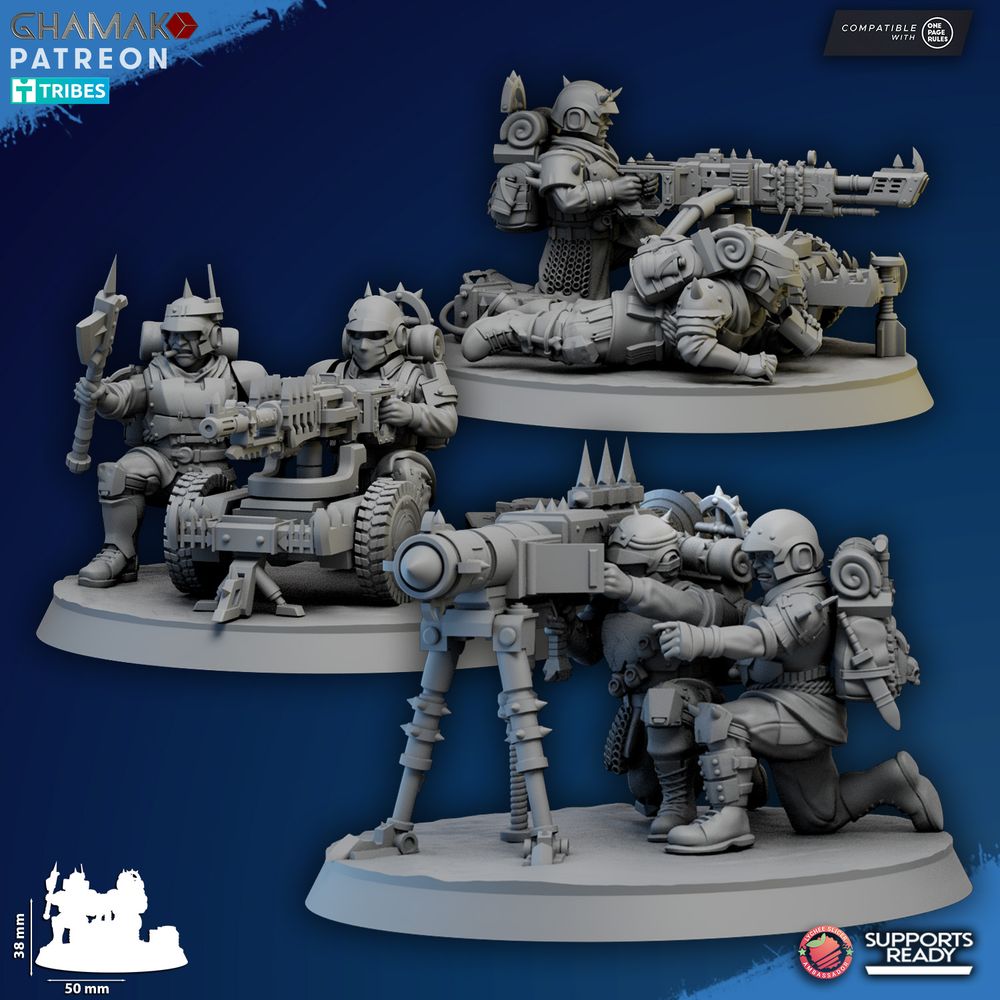 Dark Space Knights Heavy Weapons, proxy miniature, 28mm heroic scale unpainted resin, view 3