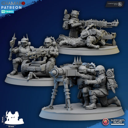 Dark Space Knights Heavy Weapons, proxy miniature, 28mm heroic scale unpainted resin, view 3