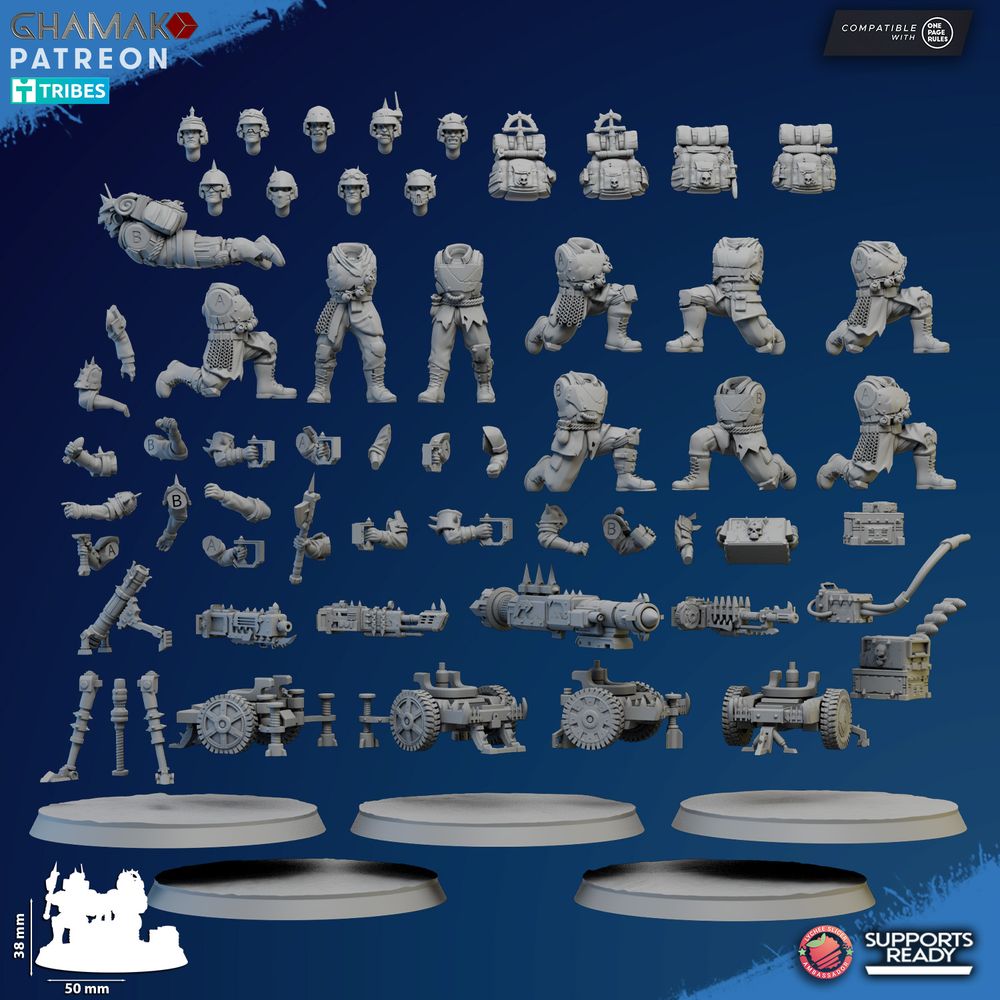 Dark Space Knights Heavy Weapons, proxy miniature, 28mm heroic scale unpainted resin, view 4