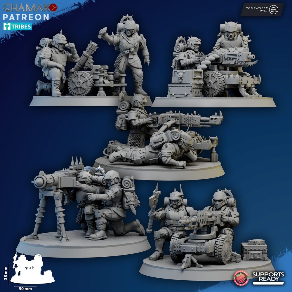 Dark Space Knights Heavy Weapons, proxy miniature, 28mm heroic scale unpainted resin