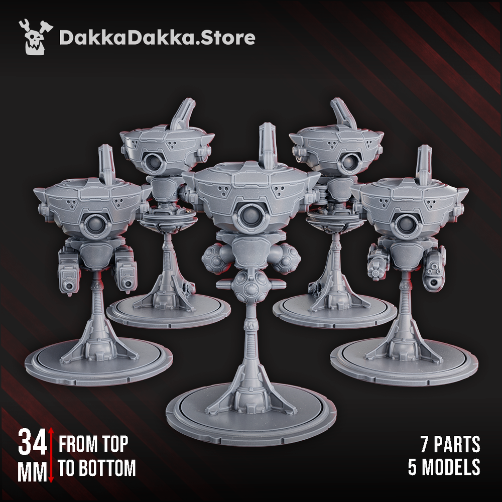 Tuai Drones, proxy miniature, 28mm heroic scale unpainted resin
