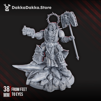 Flame Knights Field Pastor, proxy miniature, character, 28mm heroic scale unpainted resin