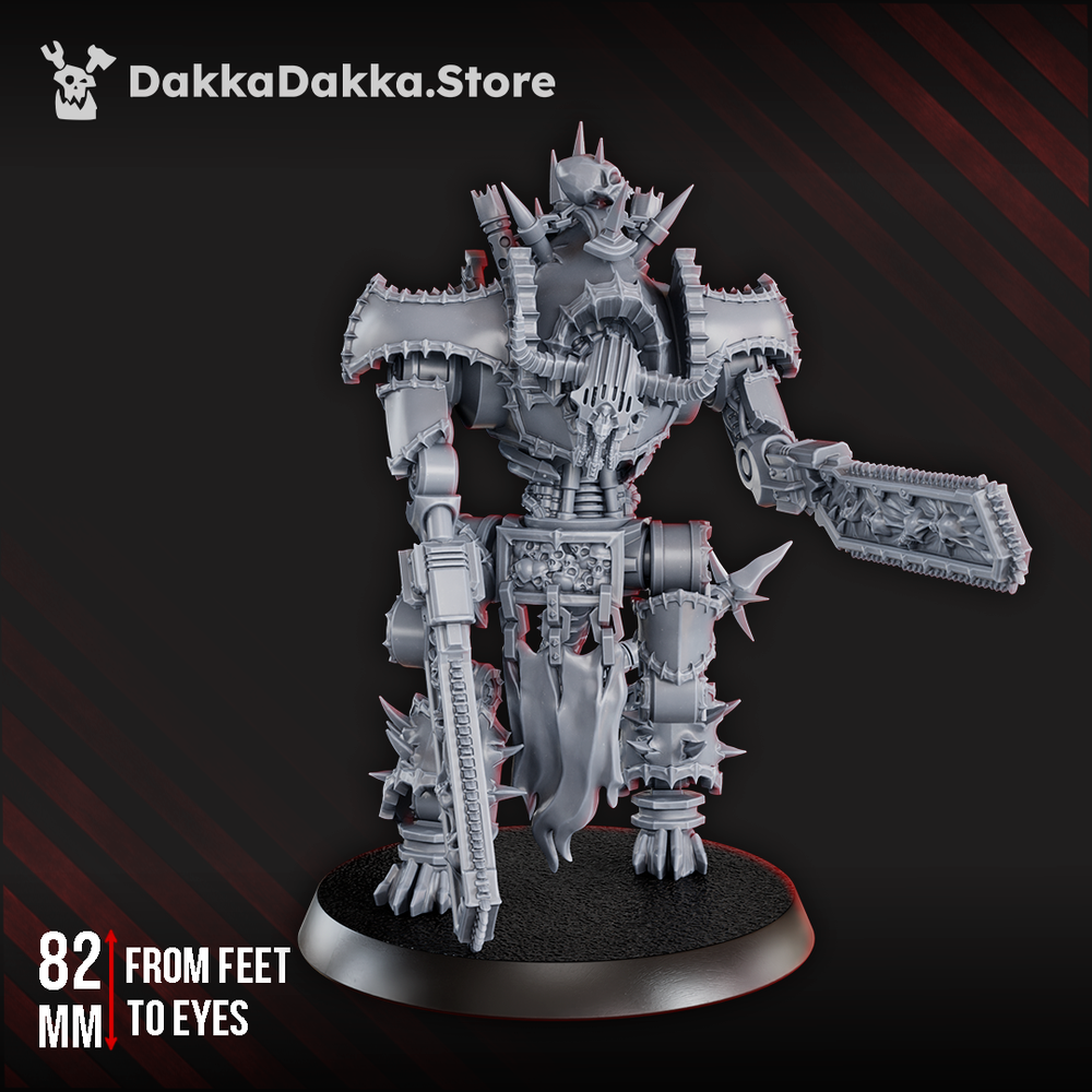 Bloodthirsty Knights Gore Harvester, proxy miniature, 28mm heroic scale unpainted resin