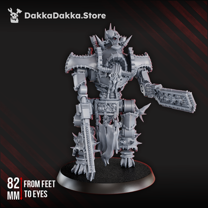 Bloodthirsty Knights Gore Harvester, proxy miniature, 28mm heroic scale unpainted resin