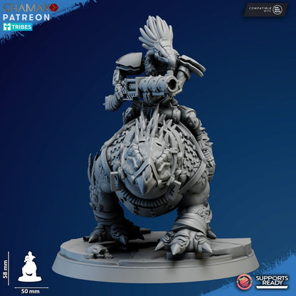 Tuai Ravok Riders, proxy miniature, vehicle, 28mm heroic scale unpainted resin, view 7