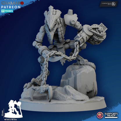 Tuai Razors, proxy miniature, 28mm heroic scale unpainted resin