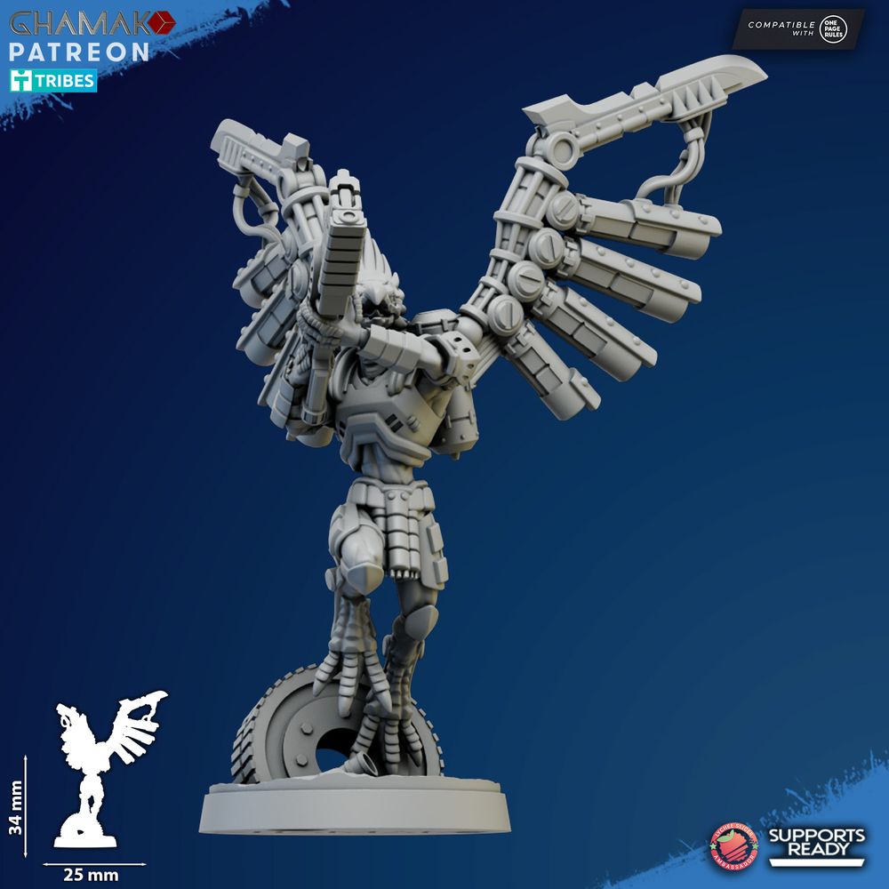 Tuai Talon Marauders, proxy miniature, 28mm heroic scale unpainted resin, view 6