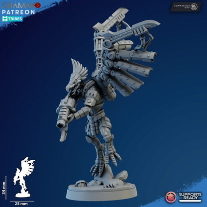 Tuai Talon Marauders, proxy miniature, 28mm heroic scale unpainted resin, view 7