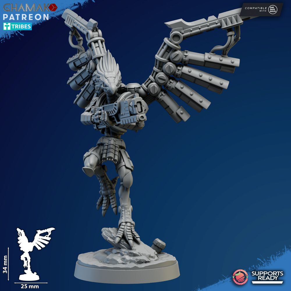Tuai Talon Marauders, proxy miniature, 28mm heroic scale unpainted resin, view 5