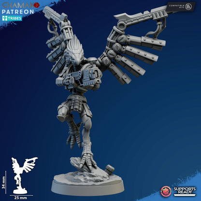 Tuai Talon Marauders, proxy miniature, 28mm heroic scale unpainted resin, view 5