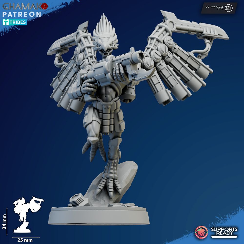 Tuai Talon Marauders, proxy miniature, 28mm heroic scale unpainted resin, view 8
