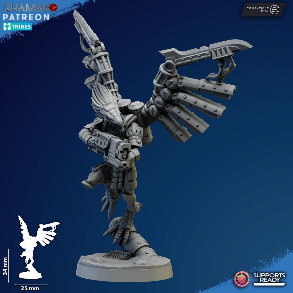 Tuai Talon Marauders, proxy miniature, 28mm heroic scale unpainted resin, view 10