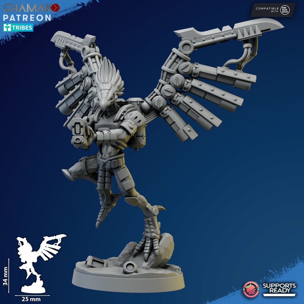 Tuai Talon Marauders, proxy miniature, 28mm heroic scale unpainted resin, view 9