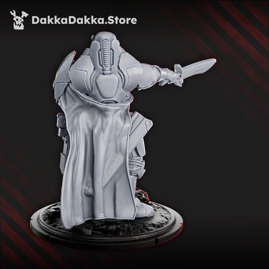 Tuai Shays Infernosword, proxy miniature, 28mm heroic scale unpainted resin, view 2