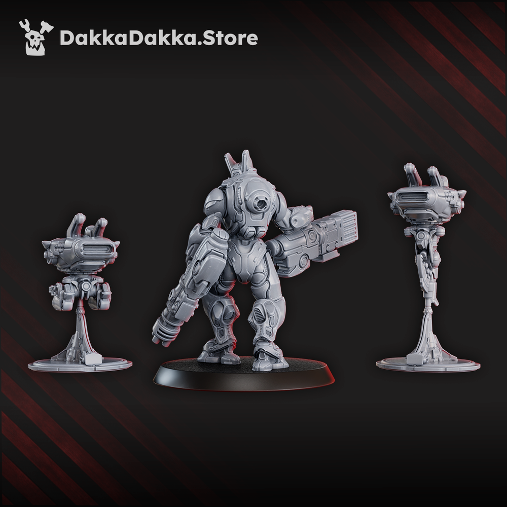 Tuai Shock Leader, proxy miniature, character, 28mm heroic scale unpainted resin, view 2