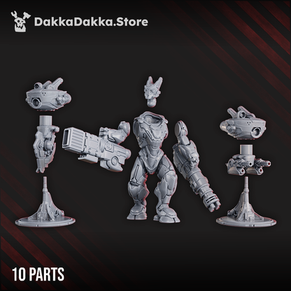 Tuai Shock Leader, proxy miniature, character, 28mm heroic scale unpainted resin, view 3