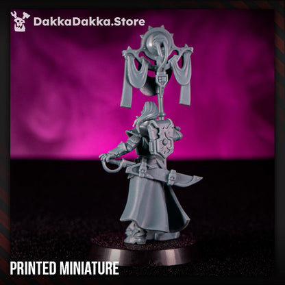 Pleasure Knights Sound Relict Bringer, proxy miniature, 28mm heroic scale unpainted resin, view 2