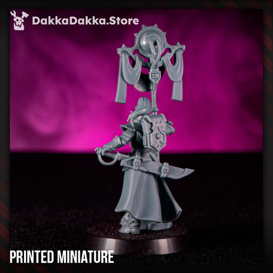 Pleasure Knights Sound Relict Bringer, proxy miniature, 28mm heroic scale unpainted resin, view 2