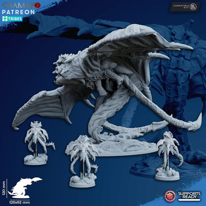 Bio Swarm Polistes Carnifex (4 Units), proxy miniature, squad, 28mm heroic scale unpainted resin