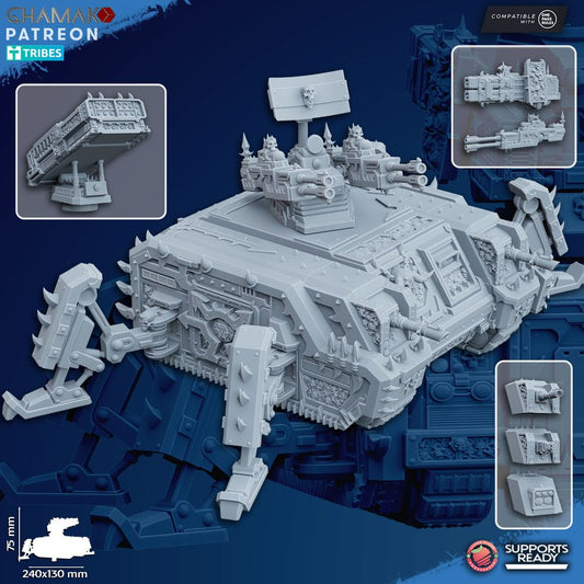 Dark Space Knights Tactical Artillery, proxy miniature, 28mm heroic scale unpainted resin