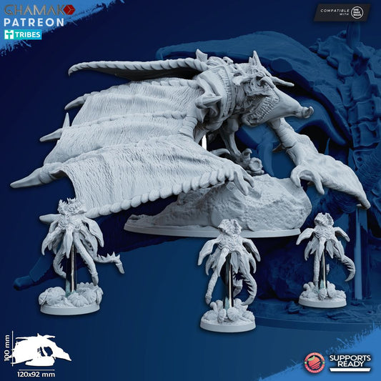 Bio Swarm Raptoratrix (4 Units), proxy miniature, squad, 28mm heroic scale unpainted resin