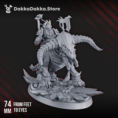 Bloodthirsty Knights The Soul Slasher Lord, proxy miniature, character, 28mm heroic scale unpainted resi