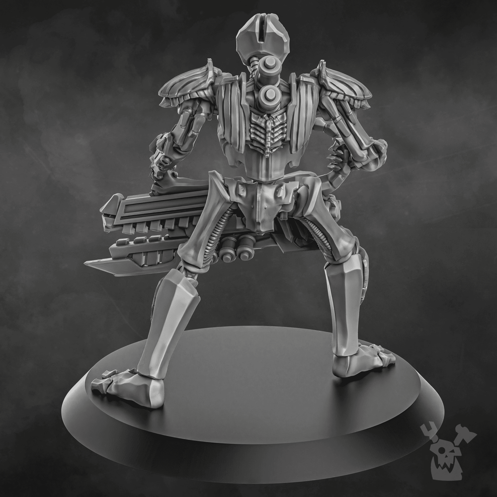 Necro Warrior, proxy miniature, infantry, 28mm heroic scale unpainted resin, view 6
