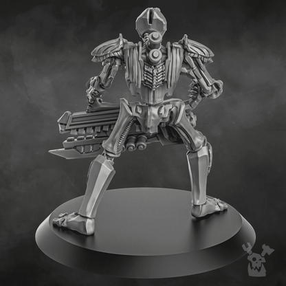 Necro Warrior, proxy miniature, infantry, 28mm heroic scale unpainted resin, view 6