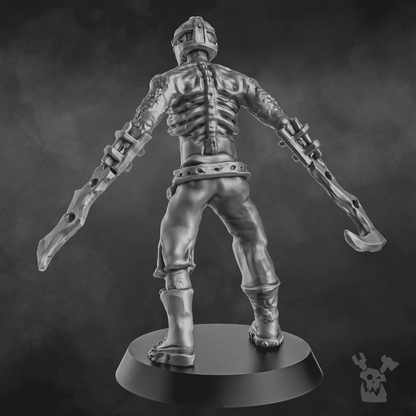 Plague Knights Zombie Slaughterer, proxy miniature, 28mm heroic scale unpainted resin, view 5