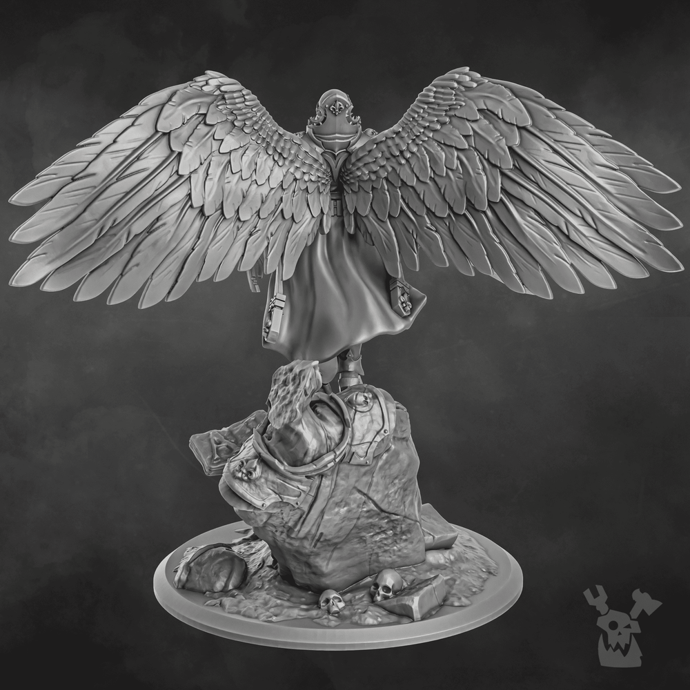 Battle Sisters Archangel Elizabeth (67Mm), proxy miniature, 28mm heroic scale unpainted resin, view 8