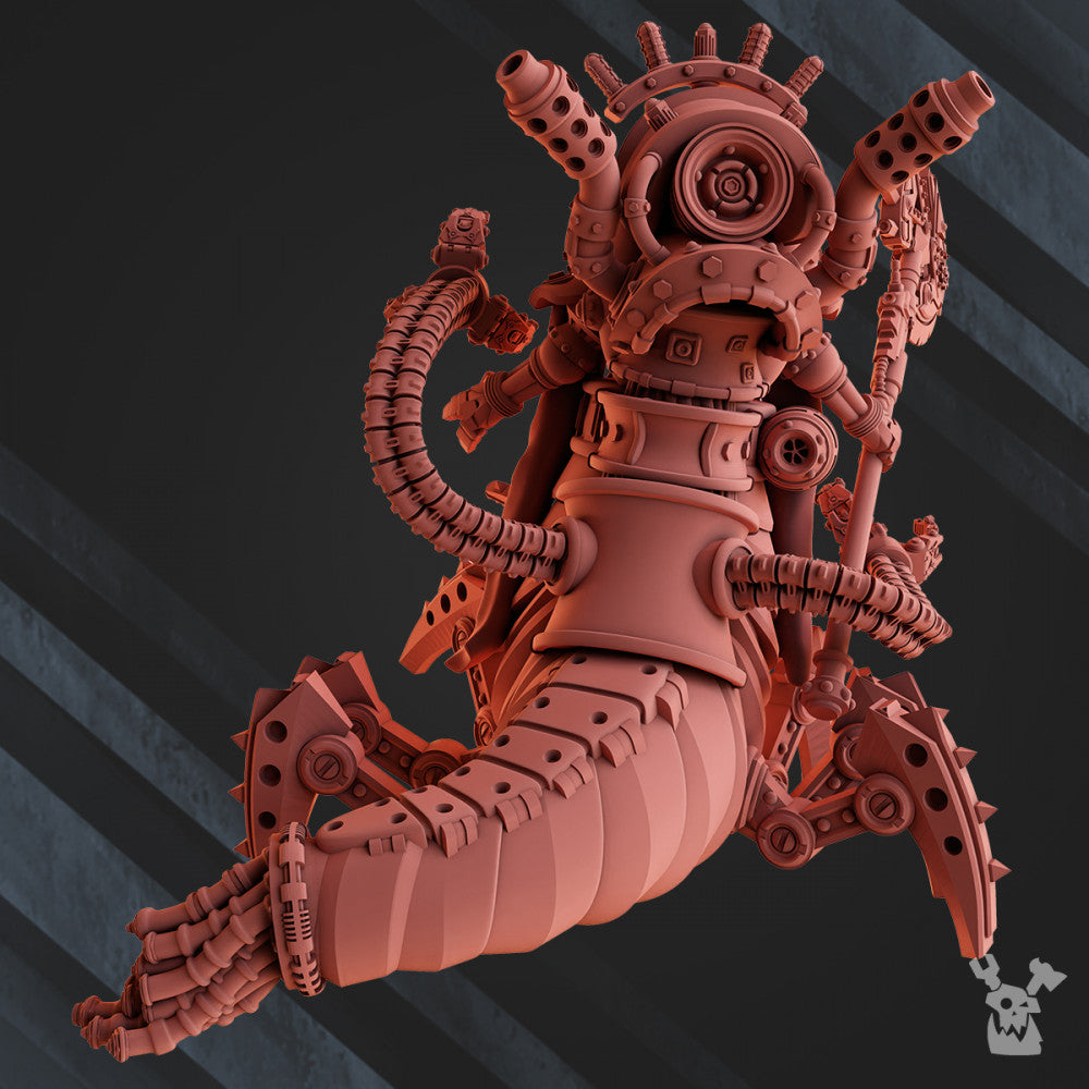 Machine Cult Archon Balthazar, Tech Priests proxy miniature, character, 28mm heroic scale unpainted resin, view 4