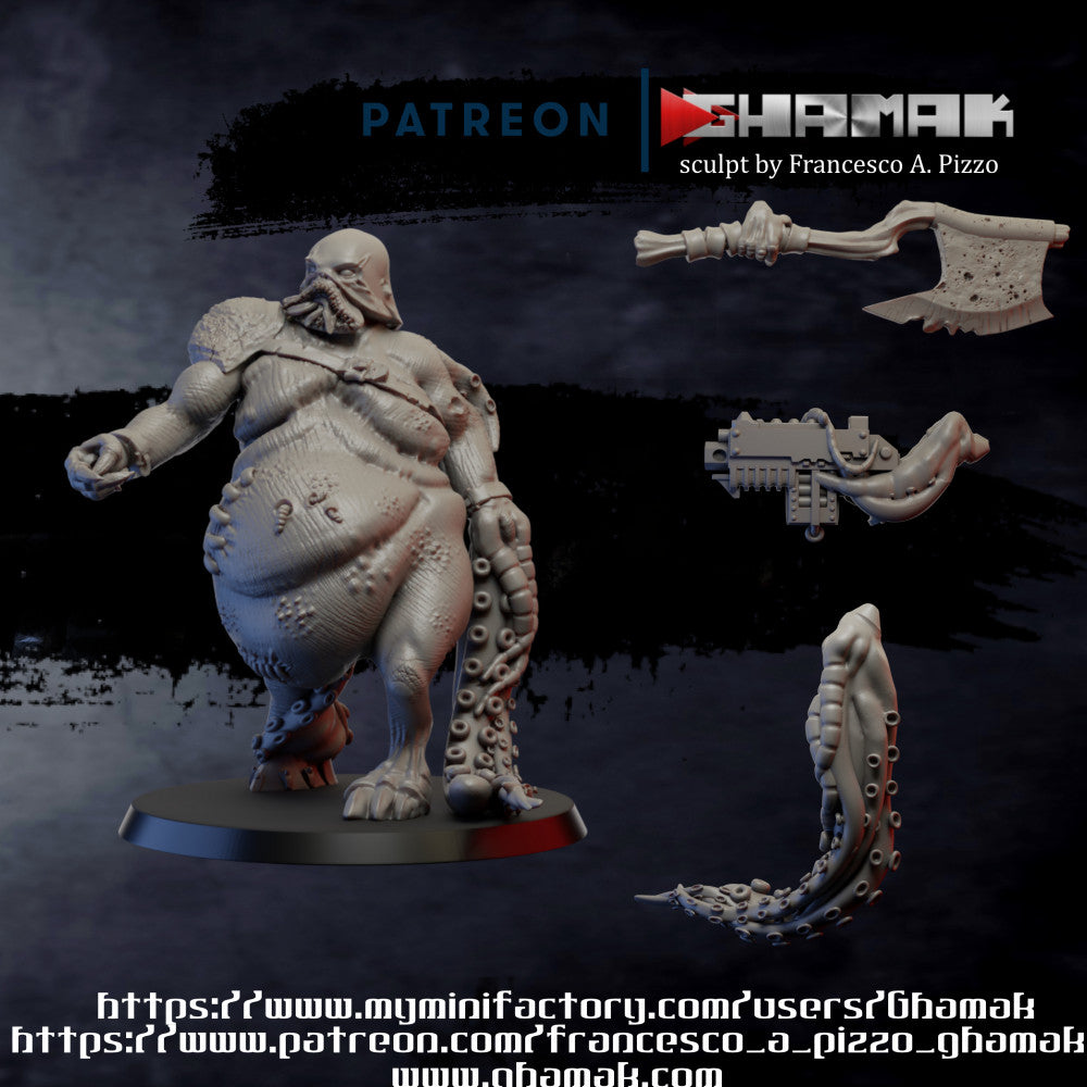 Hellspawn Blight Abomination, proxy miniature, monster, 28mm heroic scale unpainted resin
