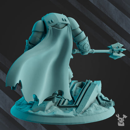 Space Knights Lord Master Brother Agemon, proxy miniature, character, 28mm heroic scale unpainted resin, view 2