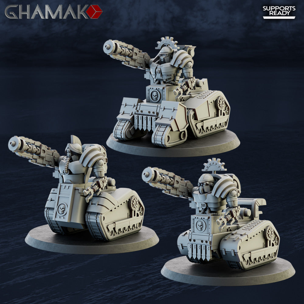 Tech Priests Cult Of Mars Martian Annihilators (3 Units), 28mm heroic scale unpainted resin